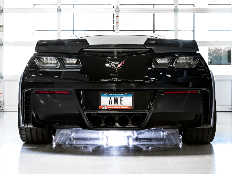 AWE Tuning 14-19 Chevy Corvette C7 Z06/ZR1 (w/o AFM) Track Edition Axle-Back Exhaust w/Black Tips