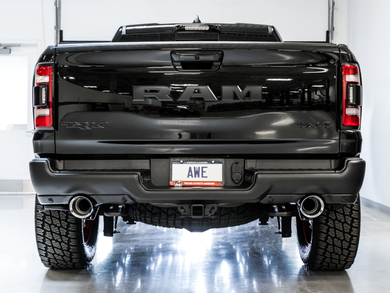 AWE Tuning 2021 RAM 1500 TRX 0FG Cat-Back Exhaust - Chrome Silver Tips