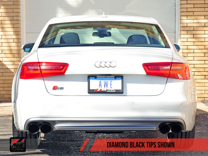 AWE Tuning Audi C7 / C7.5 S6 4.0T Touring Edition Exhaust - Diamond Black Tips