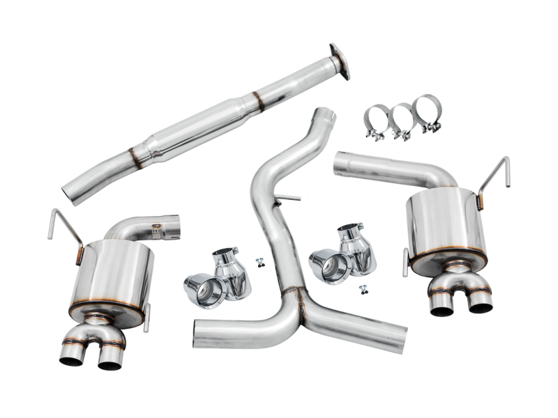 AWE Tuning 2015+ Subaru WRX VA Sedan Touring Edition Exhaust - Chrome Silver Tips (102mm)