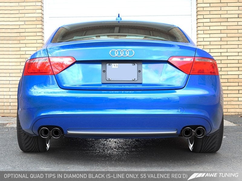 AWE Tuning Audi B8 A5 2.0T Touring Edition Exhaust - Quad Outlet Polished Silver Tips