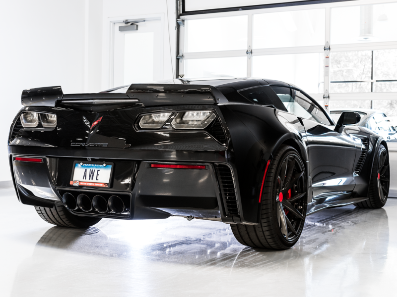 AWE Tuning 14-19 Chevy Corvette C7 Z06/ZR1 (w/o AFM) Track Edition Axle-Back Exhaust w/Black Tips